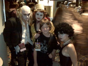 Bret with Rocky Horror Picture Show Characters.