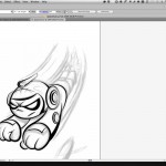 Step 3 - Digitally Inking The Sketch